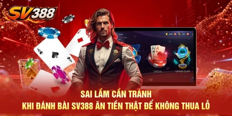 Sai lầm cần tránh khi đánh bài SV388 ăn tiền thật để không thua lỗ